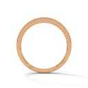 Rose Gold Bespoke Amber Diamond Band Ring side Angle