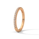 Rose Gold Halo Aloha Diamond ring fron side view
