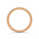 Rose Gold Halo Aloha Diamond ring side angle view