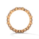 Rose Gold Celine Shield Diamond Ring Side View