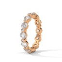 Rose Gold Celine Shield Diamond Ring Front side view