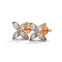 14K Rose Gold Alexis Diamond Earrings front perspective view
