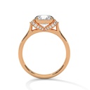 14k Rose Gold Double Cuff Diamond Ring Side view