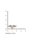 Emerald-Studded Gold Ring Size Guide