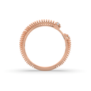 Rose Gold Celestial Bar Open-Frame Diamond Ring Side View