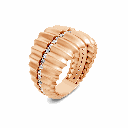 14k rose gold Rosewave Diamond Band Top Side diamond view