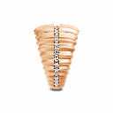 14k Rose Gold Rosewave Diamond Band Front diamond View