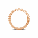 14k Rose Gold Rosewave Diamond Band side view