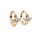 14K Rose Gold Petal Spark Hoops front perspective view