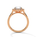 14K Rose Gold Aurelia Round Diamond Ring side View