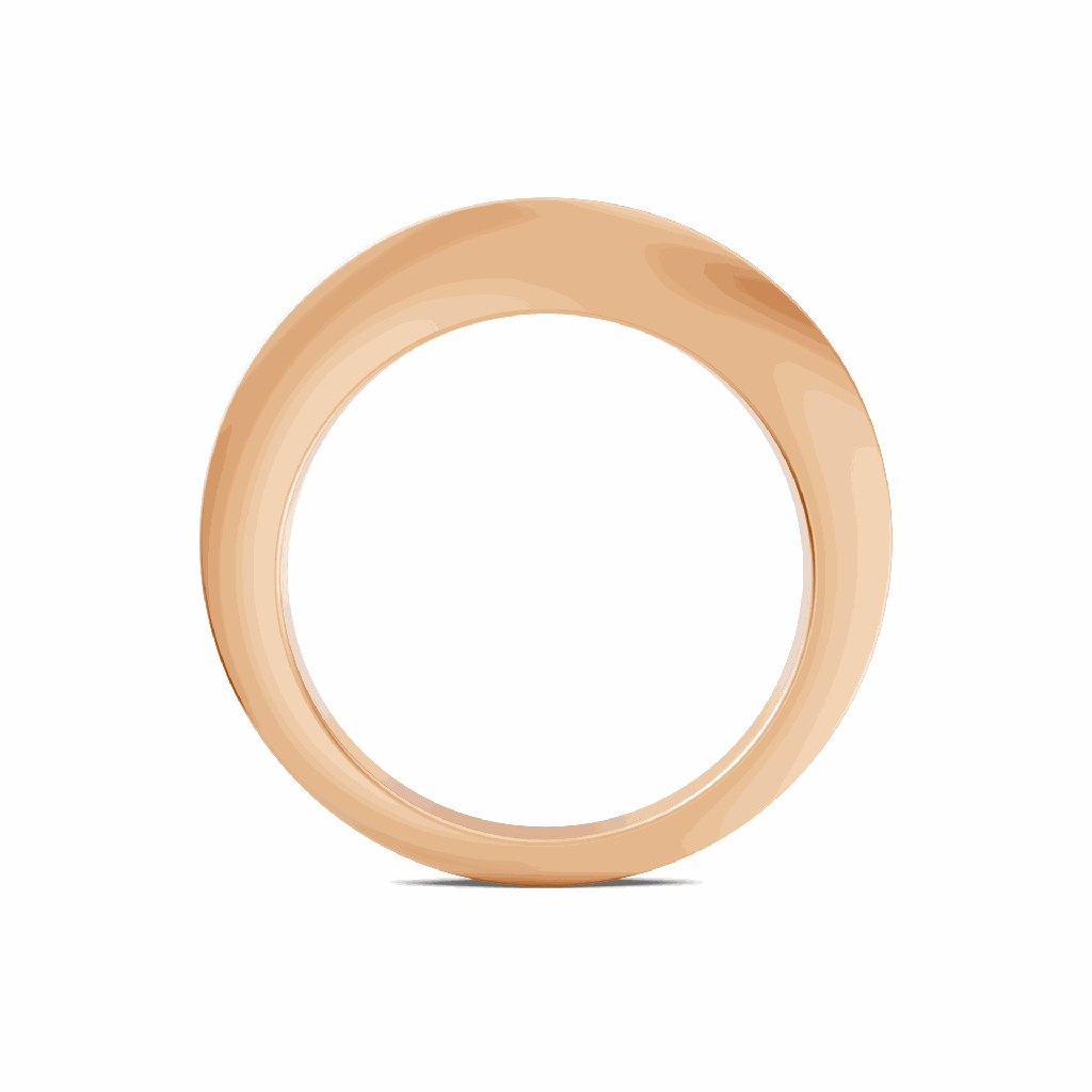 14k Rose gold Aura Solitaire Band View
