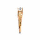 14k Rose Gold Aura Solitaire Band side view