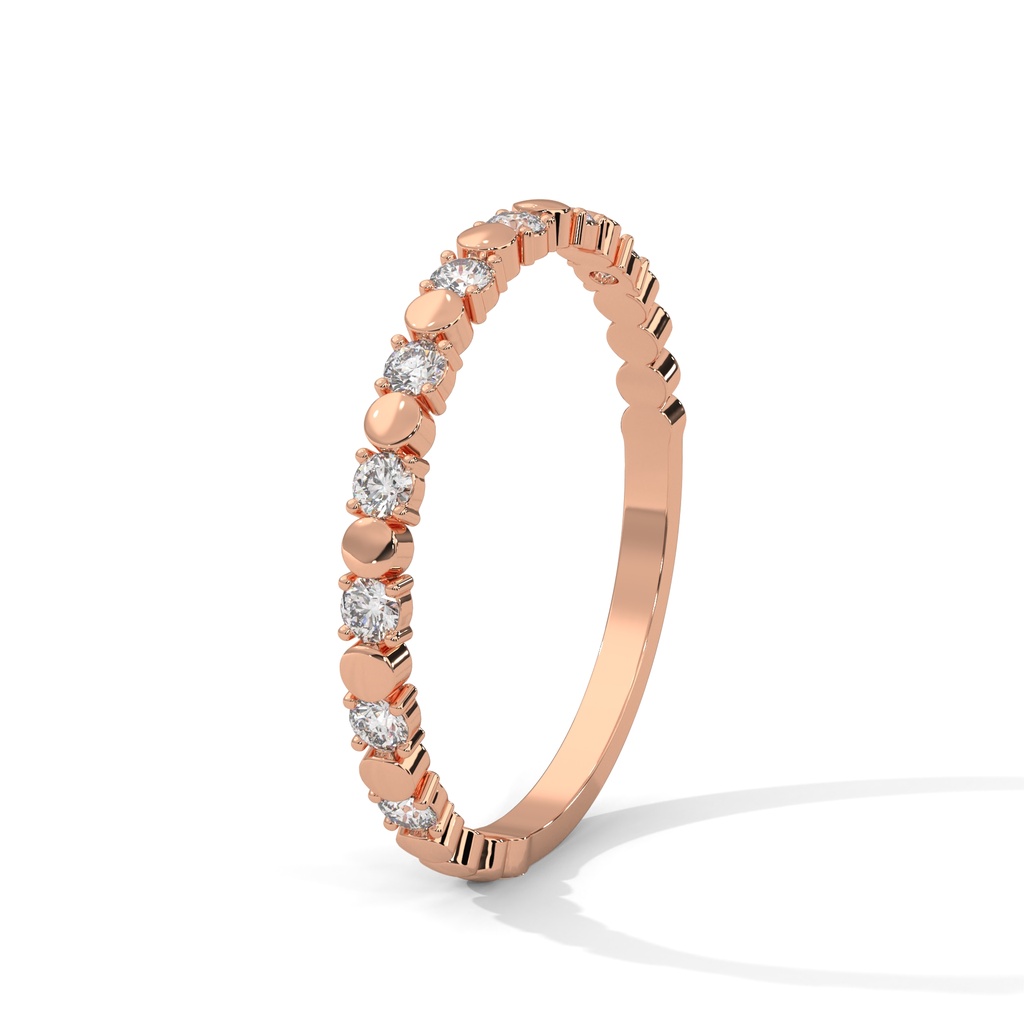 Love Band For Her Ring Side Angle(Rose Gold)