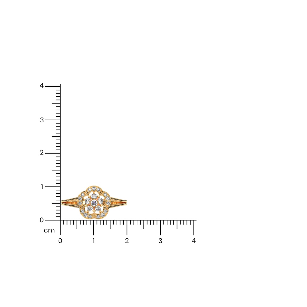 Floral Wheel Diamond Ring Size Guide