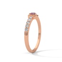 Mauve Cordelia Ring Side Angle(Rose Gold)