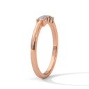 Rose Gold Evrin Diamond Ring Side Angle
