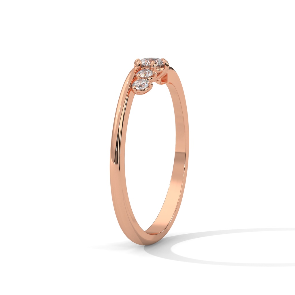 Lilac Bloom Diamond Ring Side Angle(Rose angle)