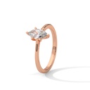 Rose Gold Pear Fountain Rose Gold Ring Top view(marquise diamond)