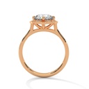 Rose Gold Eternal Lotus Diamond Ring Side View