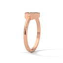 Rose Gold Sacred Luna Diamond Ring side Angle View