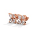 14K Rose Gold Astra Diamond Earring front perspective view