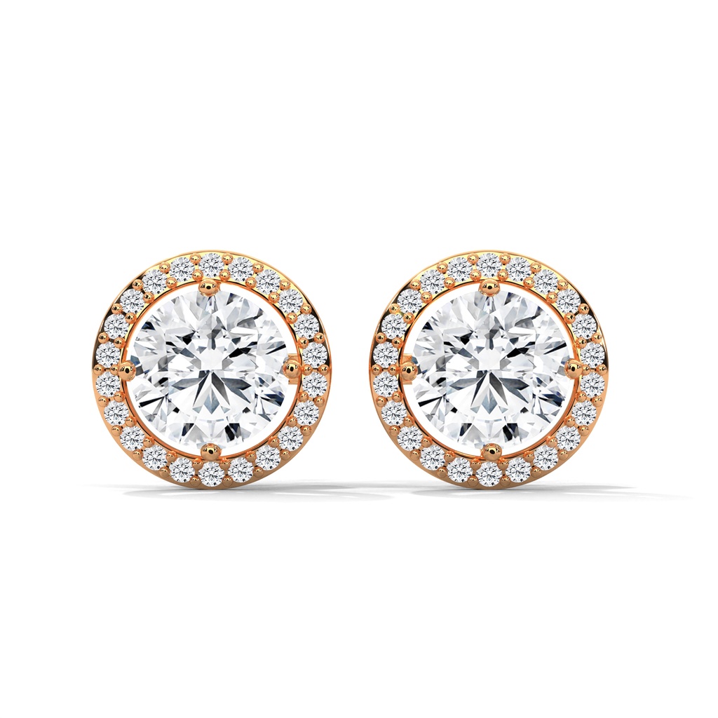 Serene Round halo Studs