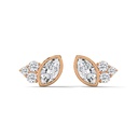 Sterling Oval Diamond Earrings