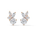 Sterling Silver Cirque Diamond Earrings