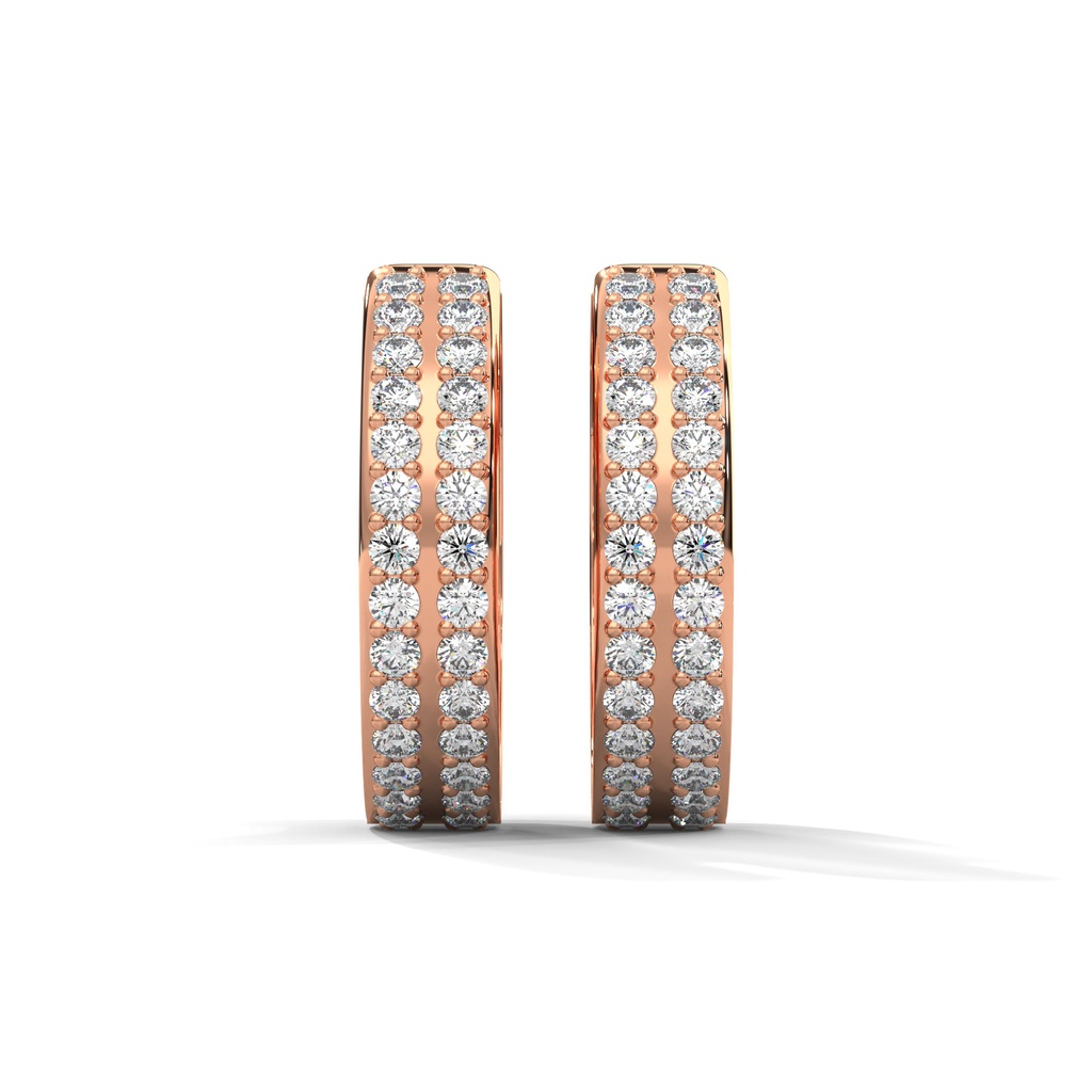 Eliana Two Line diamond Earrings