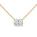 Oval Diamond Pendant Necklace