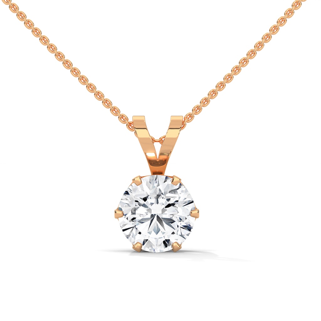 Cirena V-line Golden Pendant 