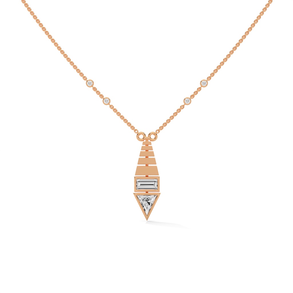 Trillia Luxe Pyramid Diamond Necklace