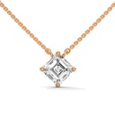 Square Diamond Pendant Necklace 