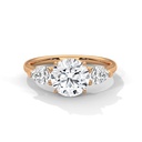 Sparkling Lotus Solitaire Yellow Gold Ring