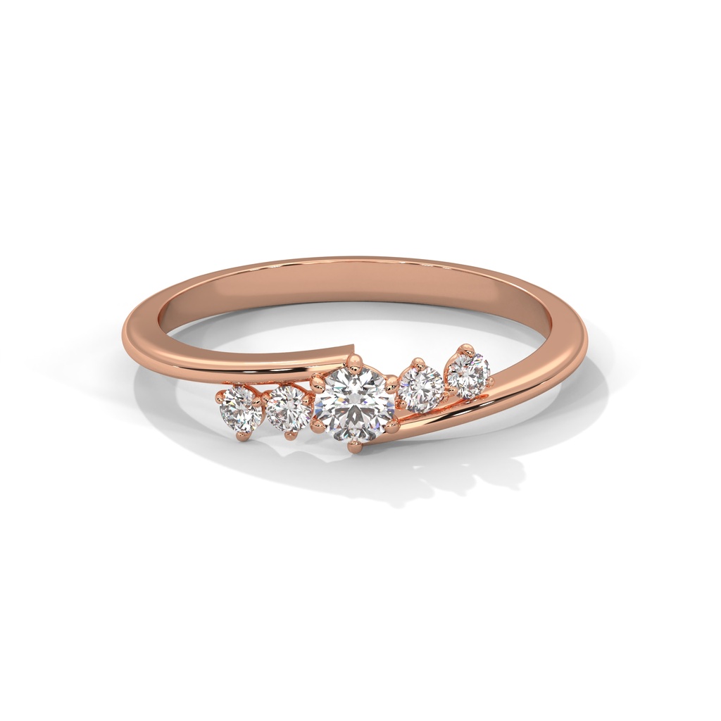 Cinquina Flat Diamond Ring