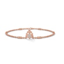 Floral Charm Rose Gold Bracelet