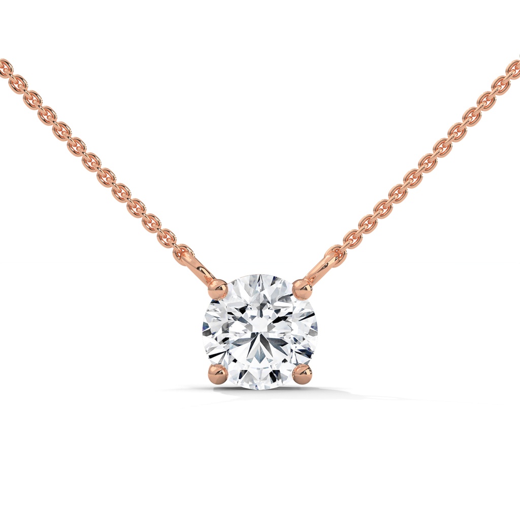 Round Solitaire Pendant Necklace