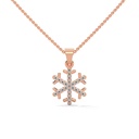 Snowflake Gold Diamond Pendant