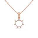 Sun Symbol Rhinestone Pendant