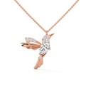 Hummingbird Pendant With Marquise Diamond