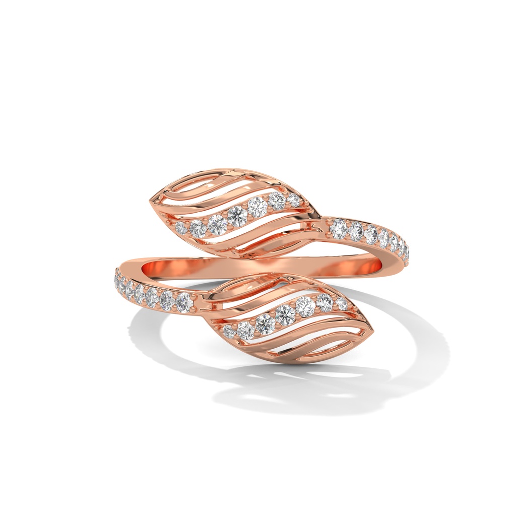 Wave band ring