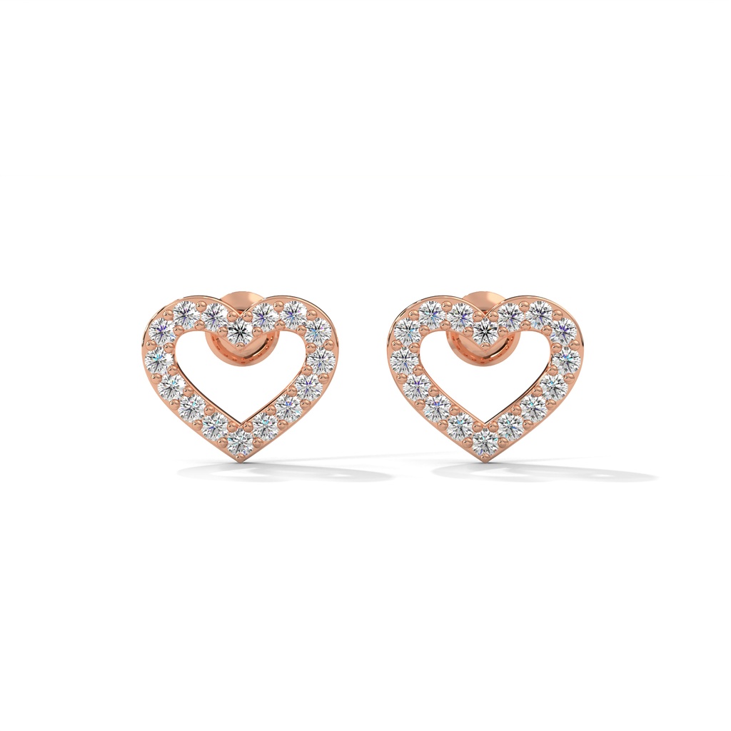 Round Diamond Heart Shep Designer Earrings