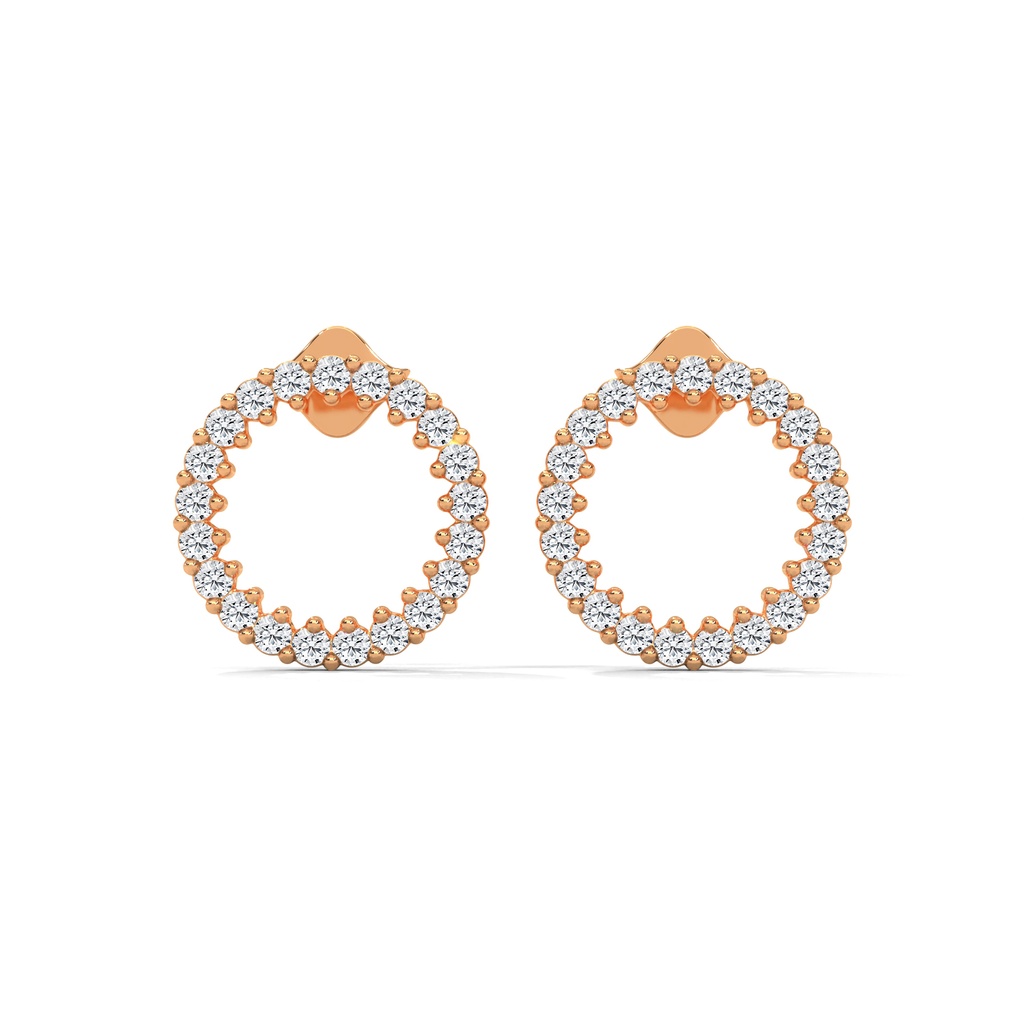 Velvet Circle Diamond Earrings