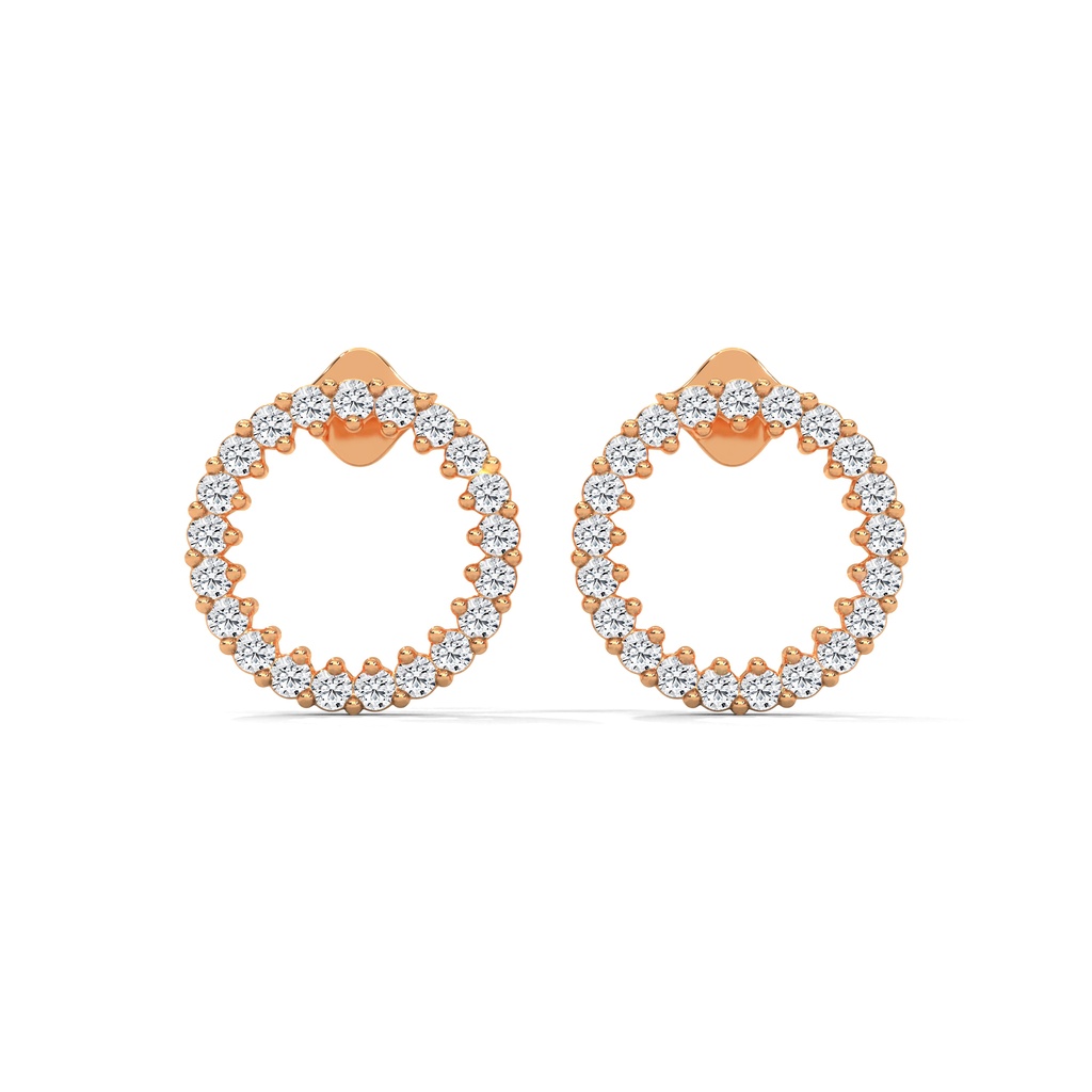 Velvet Circle Diamond Earrings