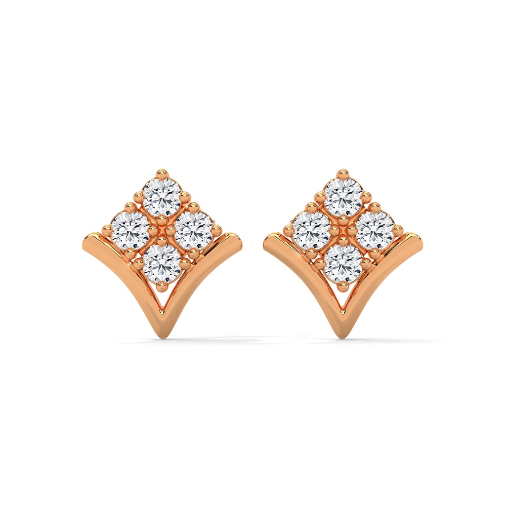 Petal Loop Diamond Earring