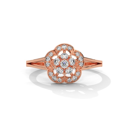 Floral Wheel Diamond Ring