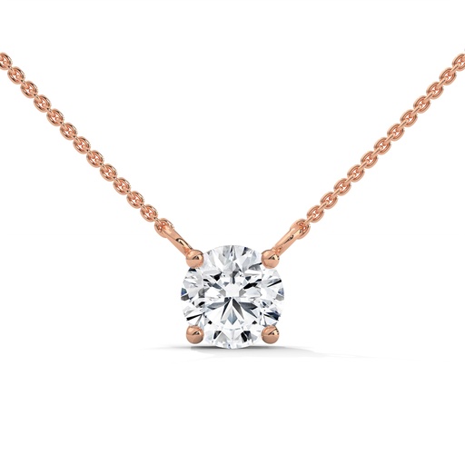 Round Solitaire Pendant Necklace