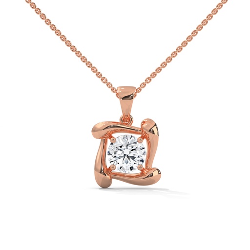 Affy  Diamond Solitaire Pendant Necklace