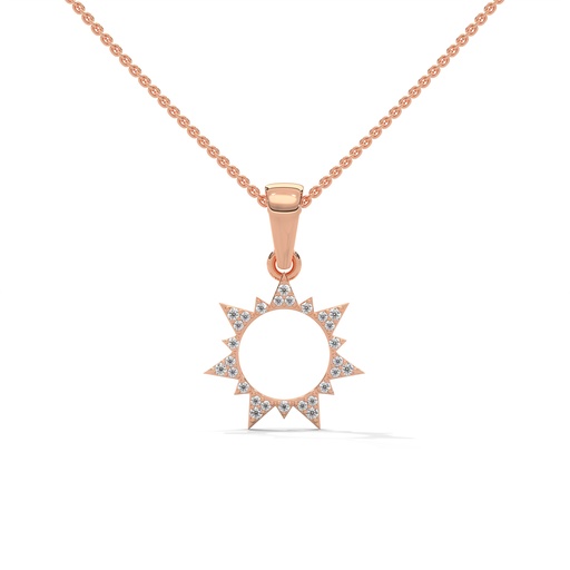 Sun Symbol Rhinestone Pendant