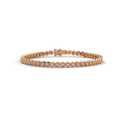 Golden Honeycomb Diamond Bracelet